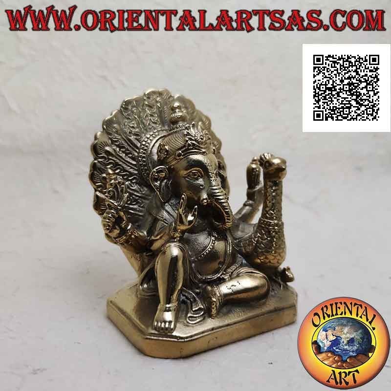 11 cm brass sculpture of Ganesh "the elephant god" sitting
