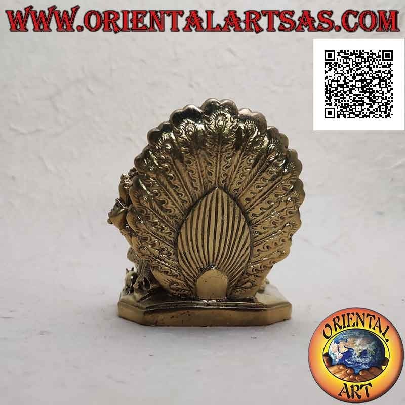 11 cm Messingskulptur von Ganesh "dem Elefantengott" sitzend