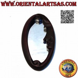 Miroir mural ovale avec...