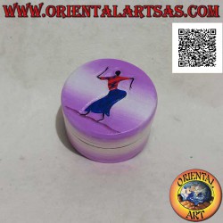 Hand-painted cylindrical...