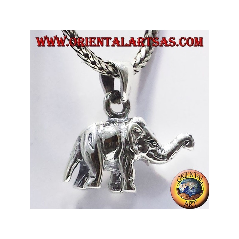 Silver pendant elephant (three-dimensional)