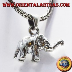 Ciondolo Elefante tridimensionale in argento