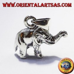 Silver pendant elephant (three-dimensional)
