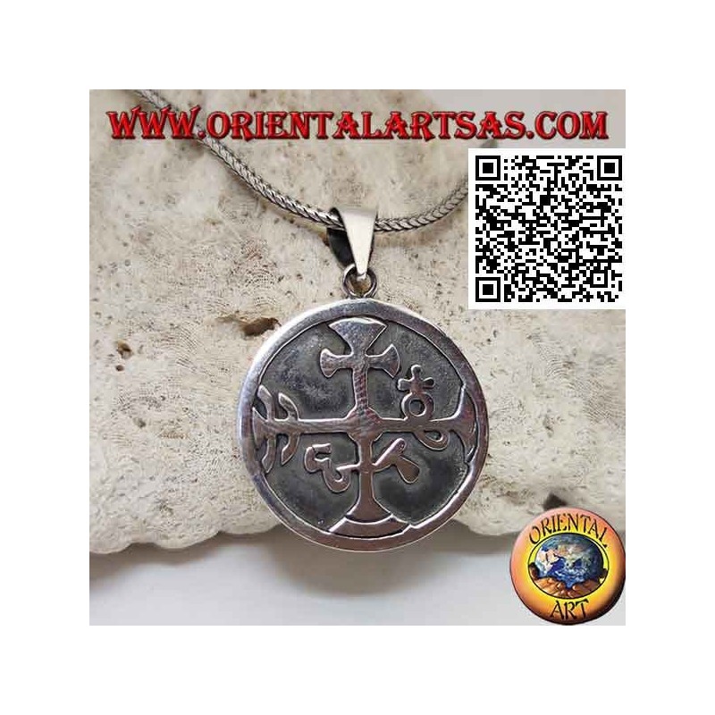 Pendentif en argent, sceau d'une loge maçonnique