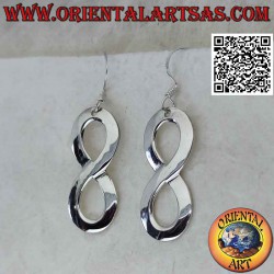 Silver earrings with a...