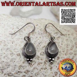 Silver earrings with...