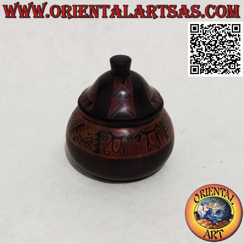 Large Lombok Mahogany Hand Painted Tribal Jewelery Box (Brown, Large)