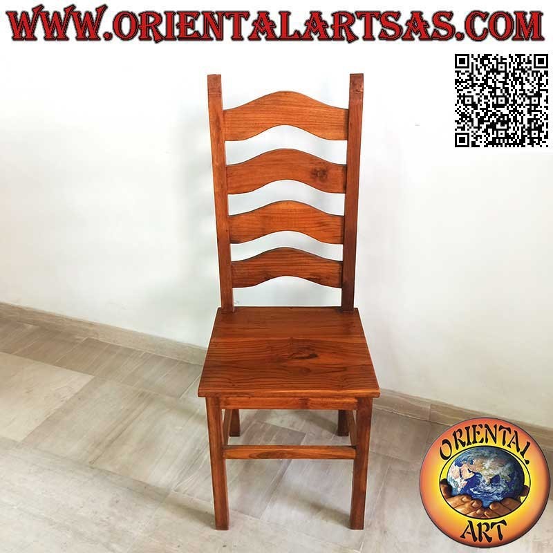 Silla Respaldo Alto Madera de Teca Estilo Imperial | Oriental Art
