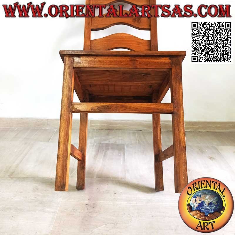 Silla Respaldo Alto Madera de Teca Estilo Imperial | Oriental Art