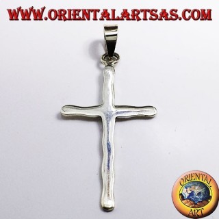 ciondolo croce martellata in argento