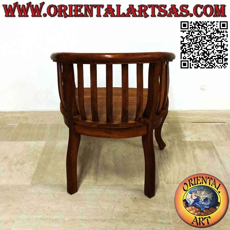 Sillón para bebé moderno "redondo" con asiento completo en madera de teca