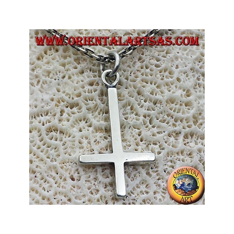 pendentif croix de Saint-Pierre, ou argent croix anti-chrétienne