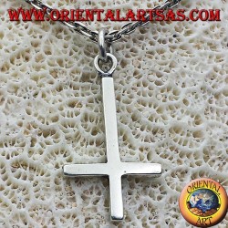 pendant cross of St. Peter, or anti-Christian cross silver