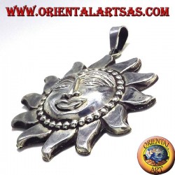 soleil pendant plus d'argent Nepali