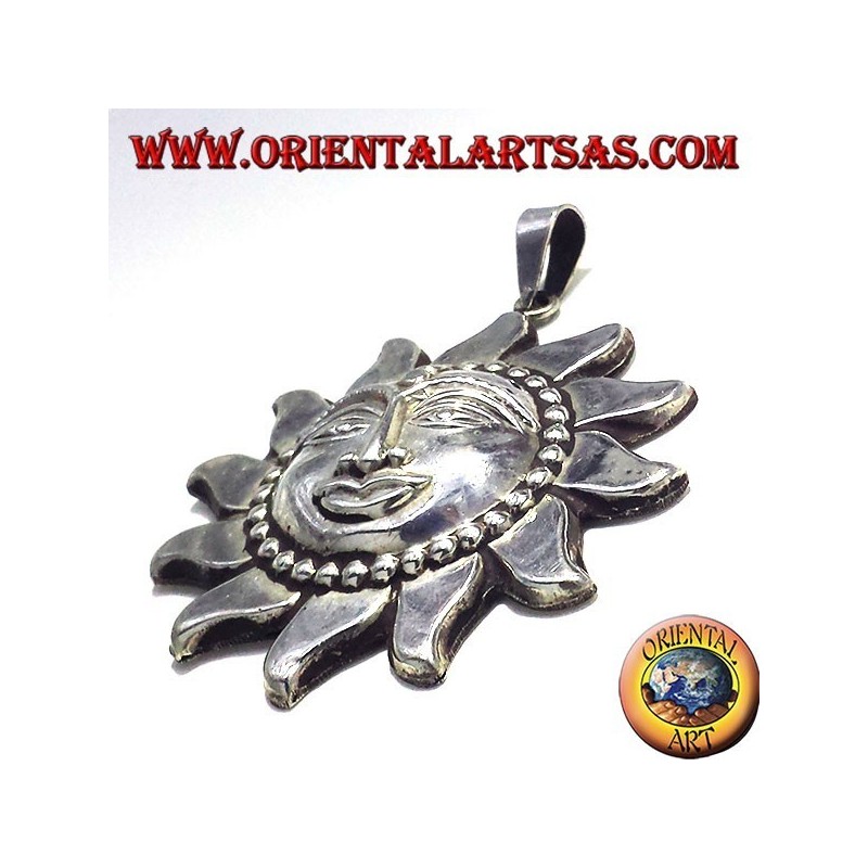 pendant sun largest Nepali silver