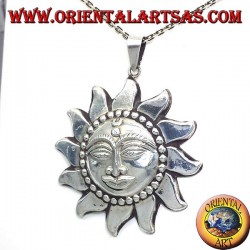soleil pendant plus d'argent Nepali