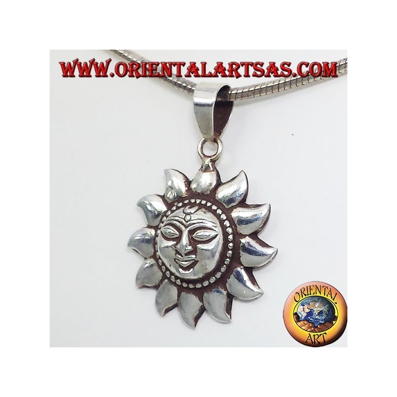 Silber Anhänger Sun Nepalese (klein)