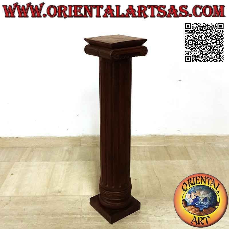 Säule (Backsplash) mit kaiserlichem Kapital aus Teakholz (100 cm)