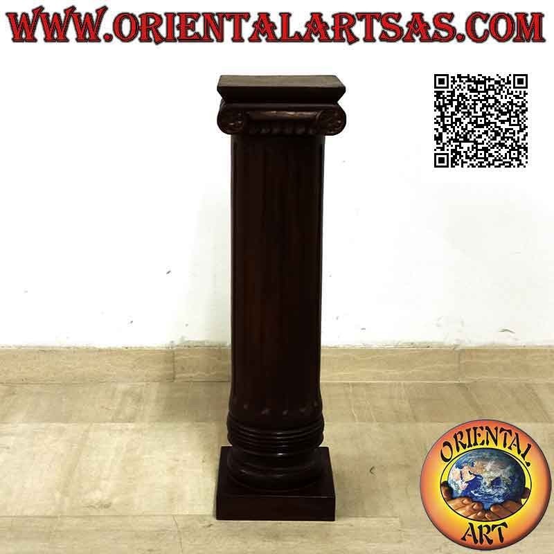 Column (backsplash) with capital in imperial style in teak wood (75 cm)