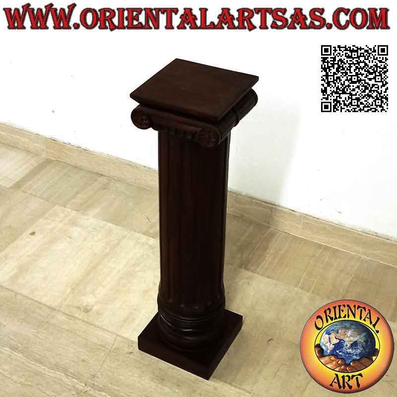 Column (backsplash) with capital in imperial style in teak wood (75 cm)