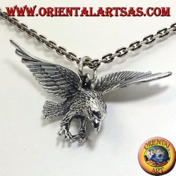 pendentif en argent, aigle en trois dimensions