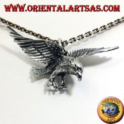 pendentif en argent, aigle en trois dimensions
