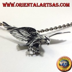 pendentif en argent, aigle en trois dimensions