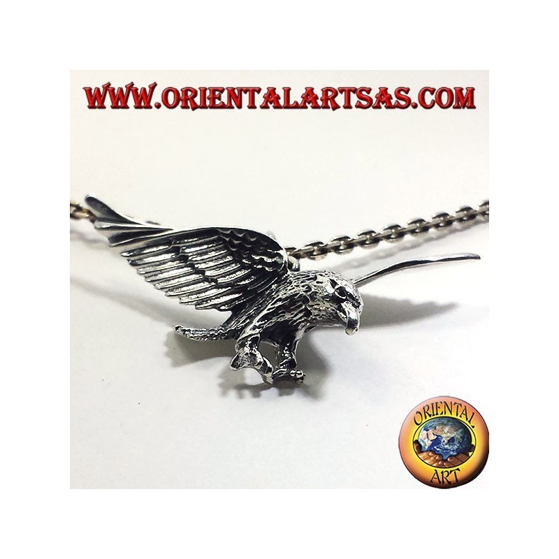 Silber Anhänger, dreidimensionale Adler