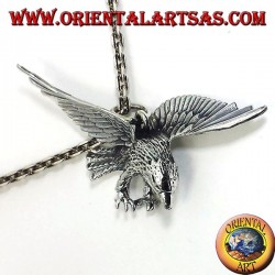 pendentif en argent, aigle en trois dimensions