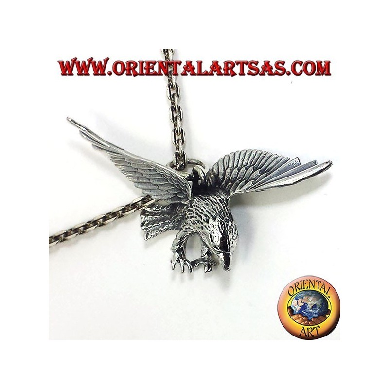 Silber Anhänger, dreidimensionale Adler