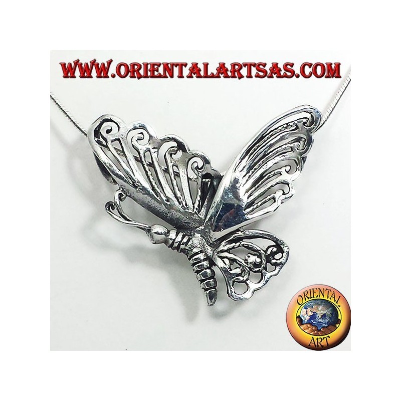 Schmetterling Silber Anhänger 925