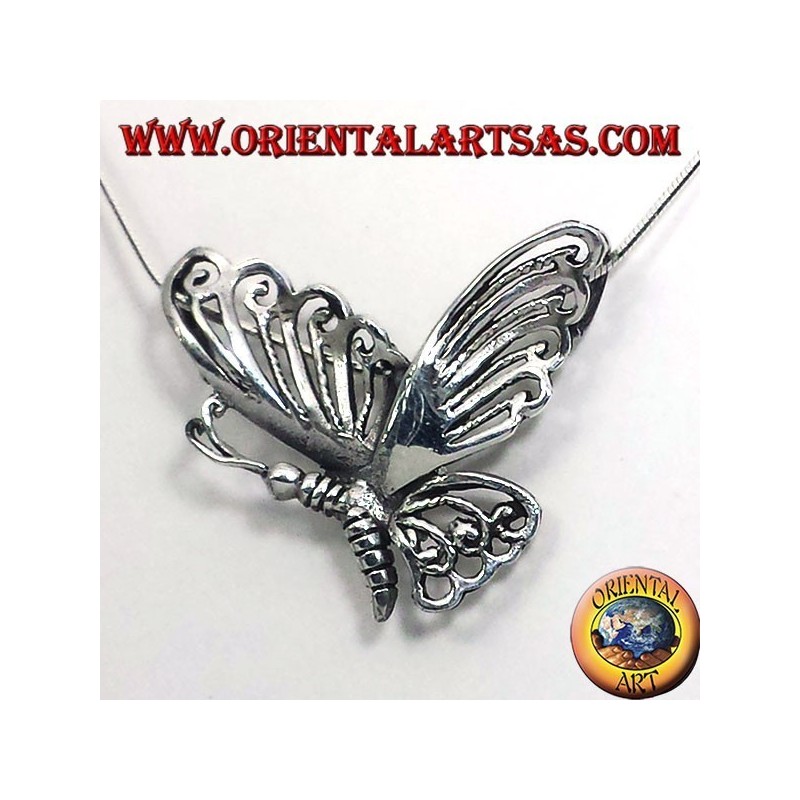 Papillon pendentif en argent 925