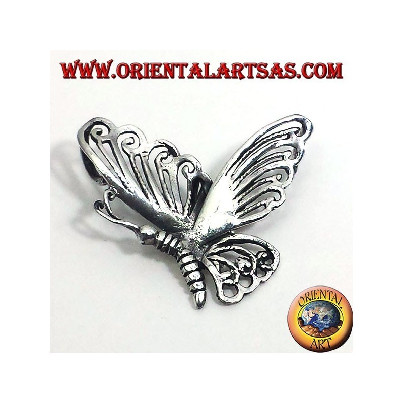 Papillon pendentif en argent 925