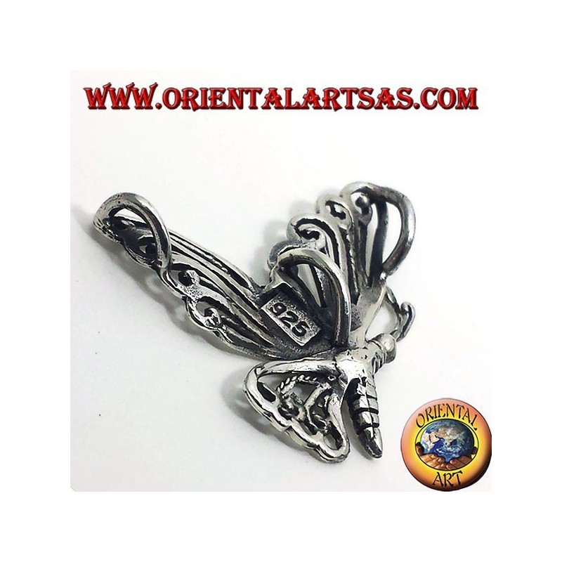Butterfly silver pendant 925
