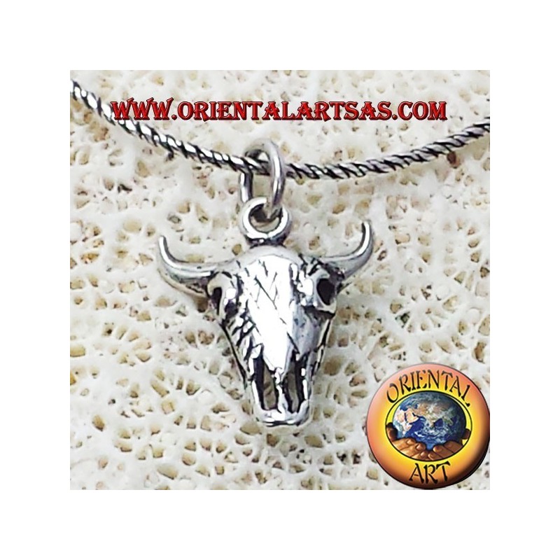 pendentif en argent Bison Skull