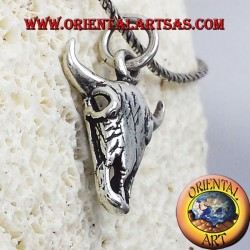 silver pendant Bison Skull
