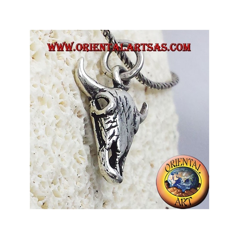Silber Anhänger Bison-Schädel