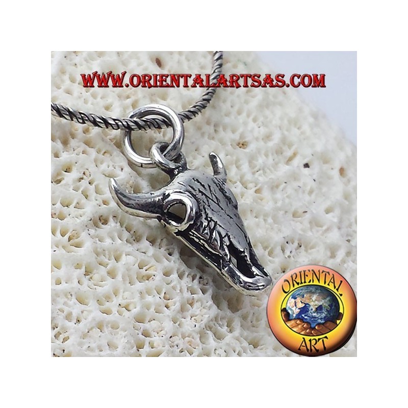Cráneo del bisonte colgante de plata