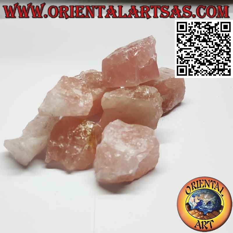 Cuarzo rosa crudo (50 g → 70 g)