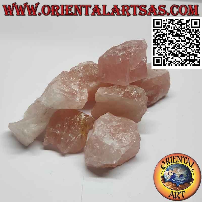 Cuarzo rosa crudo (70 g → 90 g)