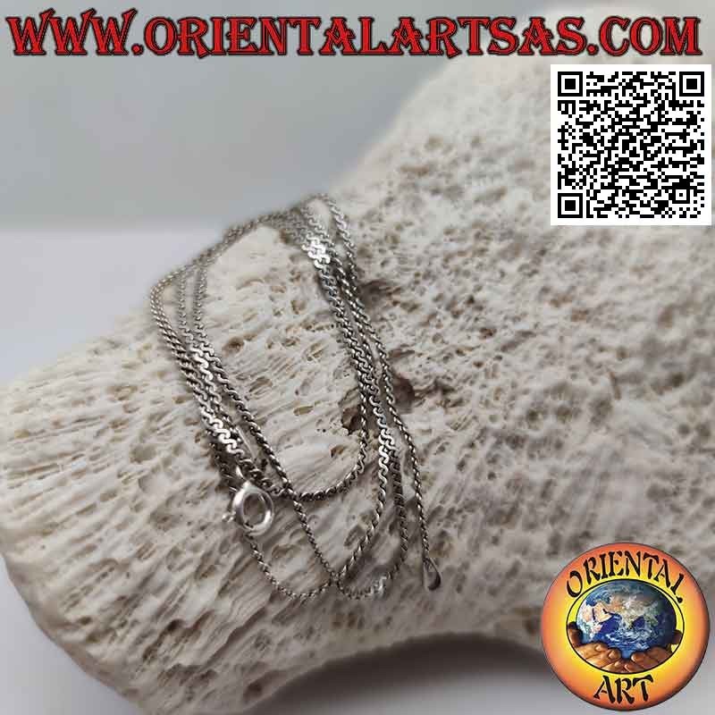 925 ‰ silver chain necklace, flat snake link (1 mm thick)