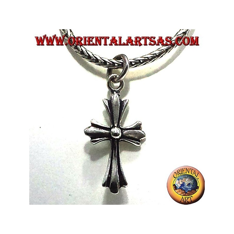 Silber Anhänger, in kleine einseitige Silber Kreuz