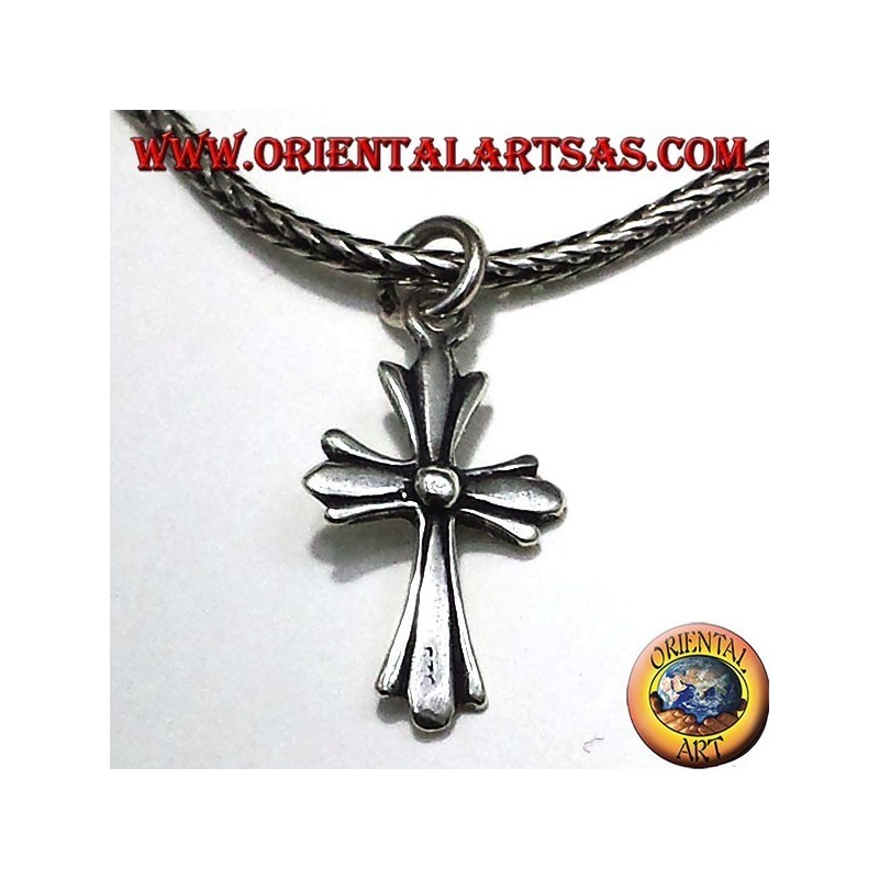 silver pendant, in small sided silver cross