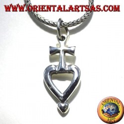 silver pendant cross my heart
