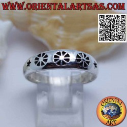 Smooth silver ring with...