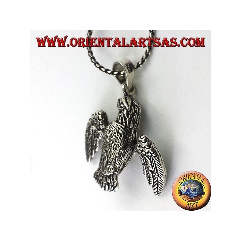 colgante en tres dimensiones de plata de Eagle Mobile
