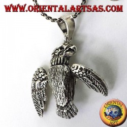 pendant in three-dimensional Mobile Eagle silver