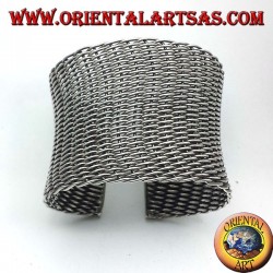 bracelet off à l'esclave en argent tressé