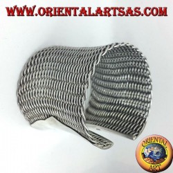bracelet off à l'esclave en argent tressé