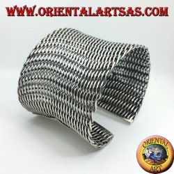 bracelet off à l'esclave en argent tressé